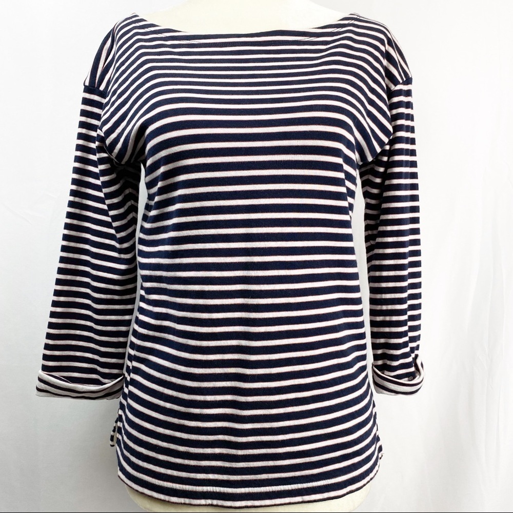 J.CREW  3/4 Sleeve Casual T-Shirt Top Boat Neck